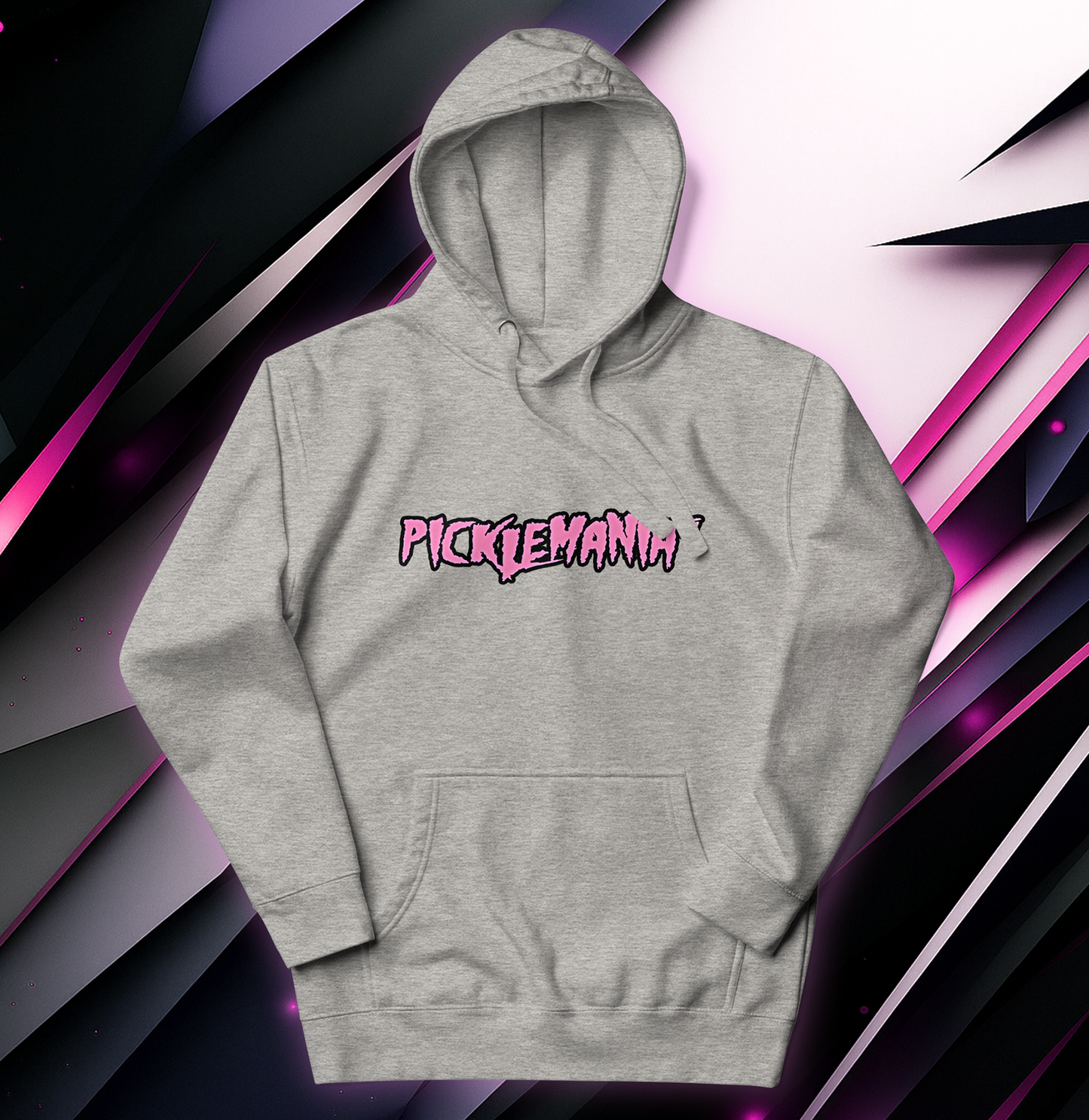 PickleMania | Premium Pickleball Hoodie - Pink & Black