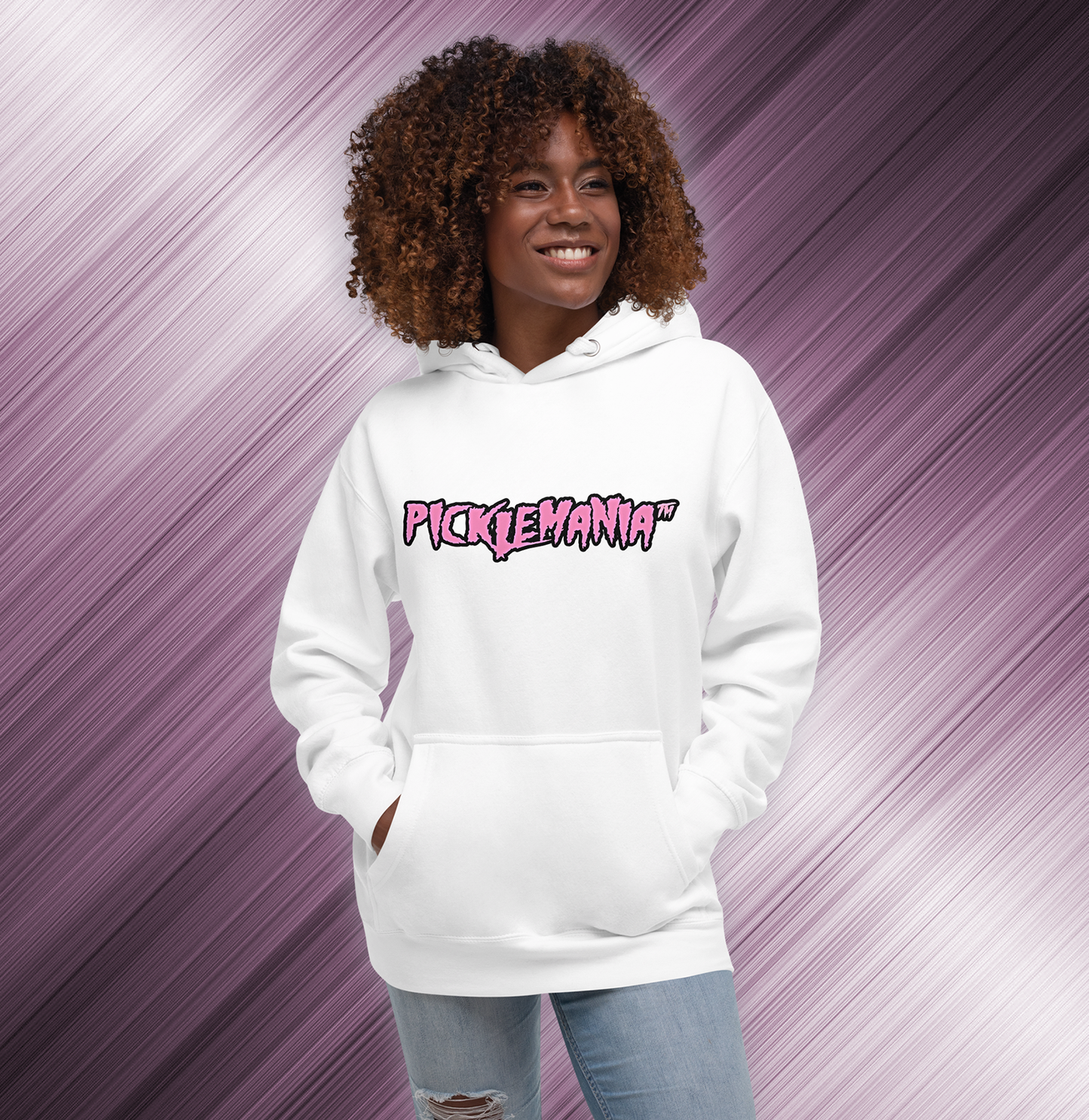 PickleMania | Premium Pickleball Hoodie - Pink & Black