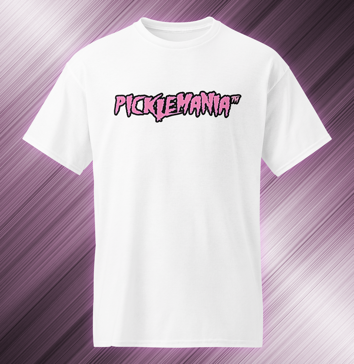 PickleMania | Pickleball T-Shirt - Pink & Black