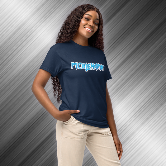 PickleMania | Pickleball T-Shirt - Ice Blue & White