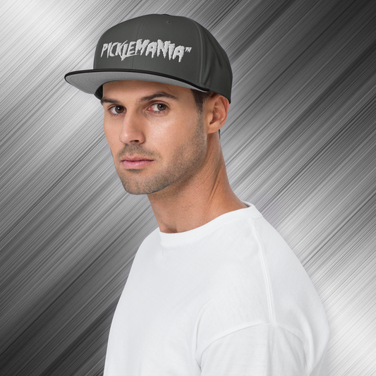 PickleMania Snapback Hat - Prism White