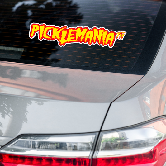 PickleMania Branded Sticker - Yellow & Red