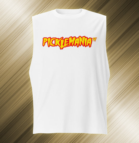 PickleMania | Pickleball Muscle Shirt - Yellow & Red