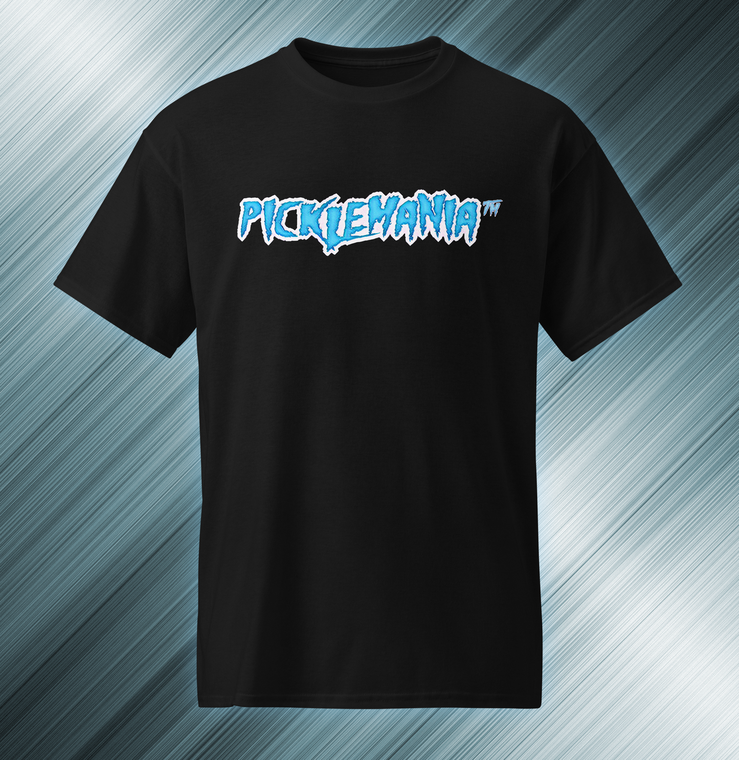 PickleMania | Pickleball T-Shirt - Ice Blue & White