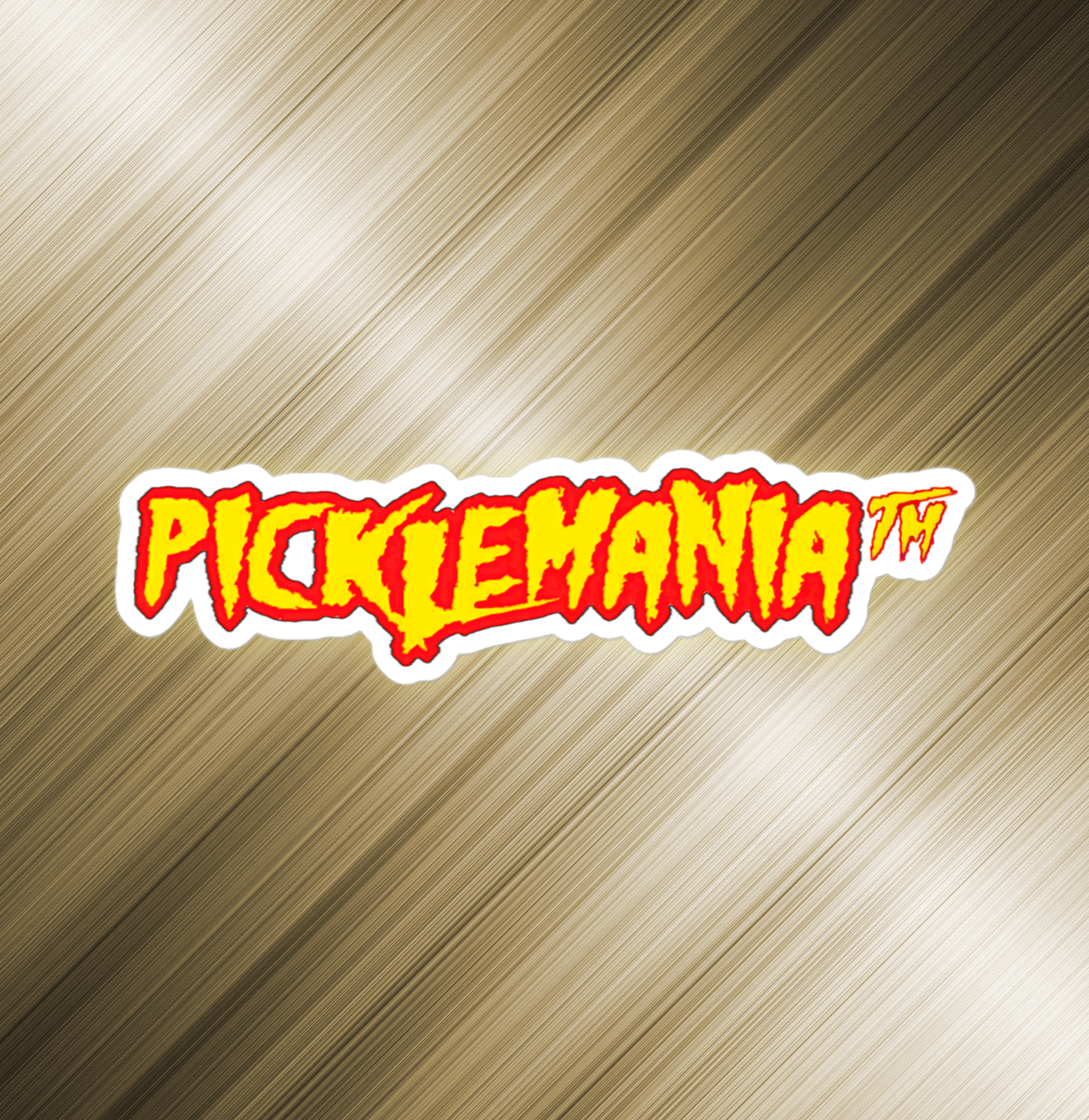 PickleMania Branded Sticker - Yellow & Red