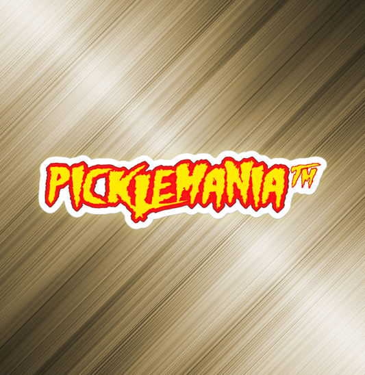 PickleMania Branded Sticker - Yellow & Red